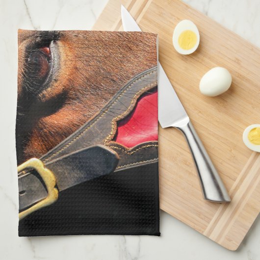 馬 キッチンタオル (四つ折り)