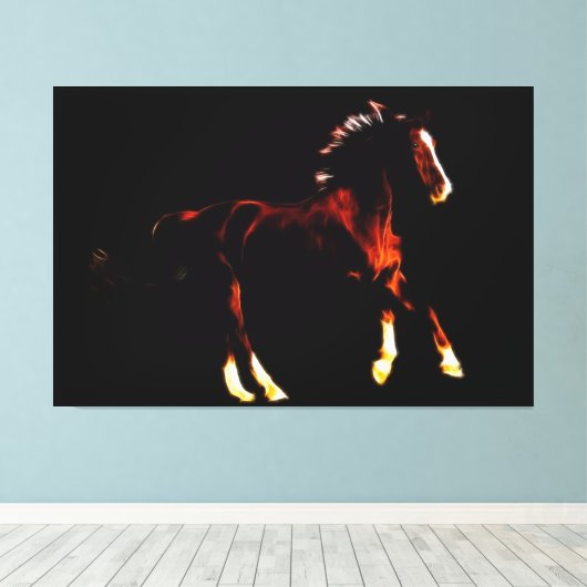 馬 キャンバスプリント (インサイチュ (ウッドフロア))