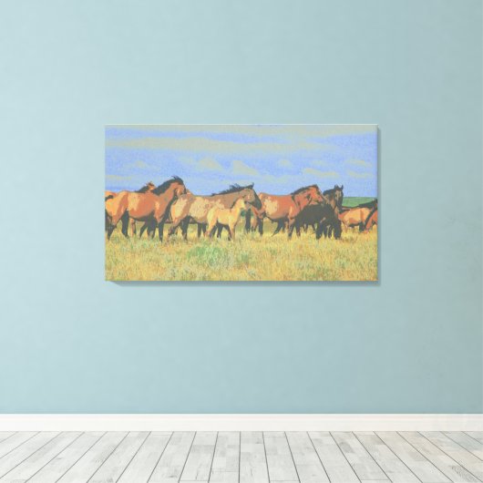 馬 キャンバスプリント (インサイチュ (ウッドフロア))