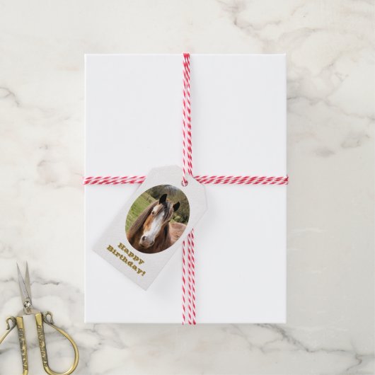 馬 ギフトタグ (より糸付き)