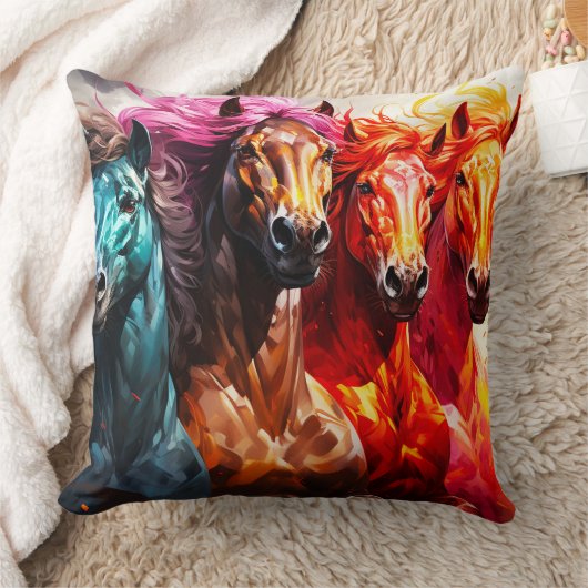 馬 クッション (ブランケット)