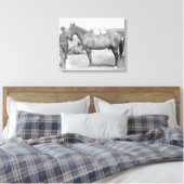 馬「コマンチ」カスターの唯一の生存者 キャンバスプリント (インサイチュ (寝室))