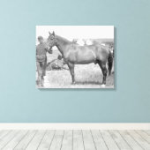 馬「コマンチ」カスターの唯一の生存者 キャンバスプリント (インサイチュ (ウッドフロア))