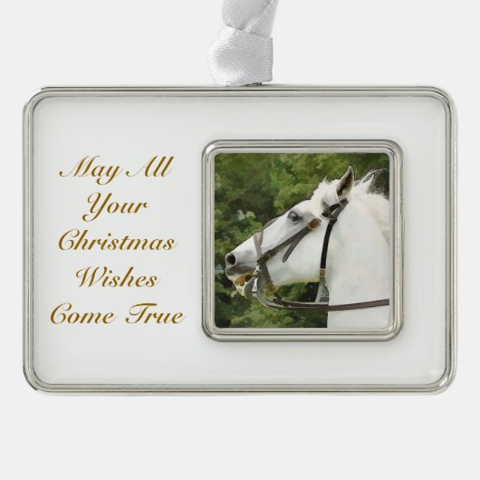 馬 シルバープレートフレームオーナメント (正面)