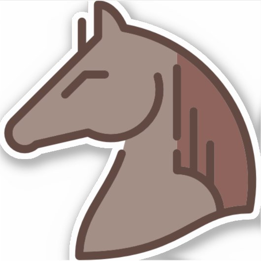 馬 シール (正面)
