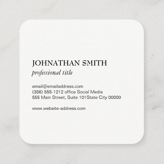 馬 スクエア名刺 (裏面)