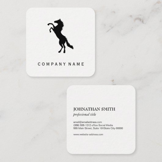 馬 スクエア名刺 (正面/裏面)