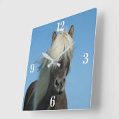 馬 スクエア壁時計 (傾斜)