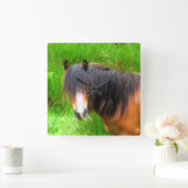 馬 スクエア壁時計 (ホーム)