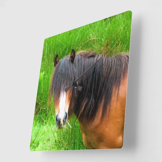 馬 スクエア壁時計 (傾斜)