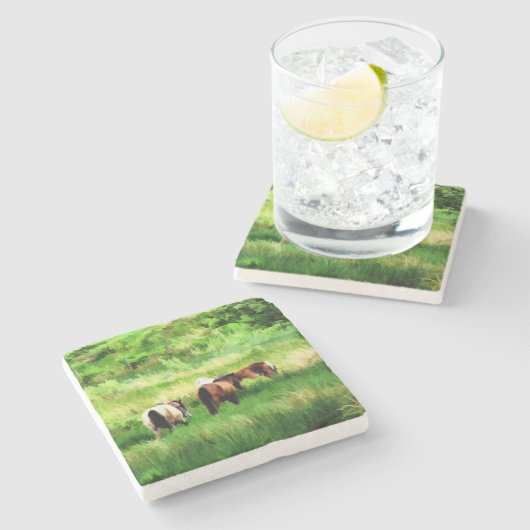 馬 ストーンコースター (横)