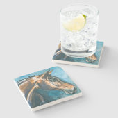 馬 ストーンコースター (横)