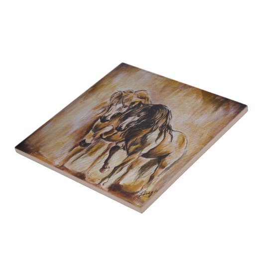 馬 タイル (側面)