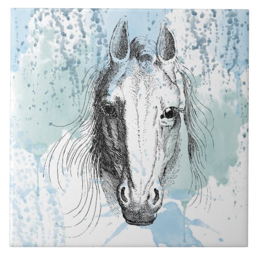 馬 タイル (正面)