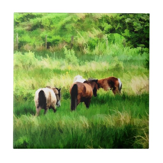 馬 タイル (正面)