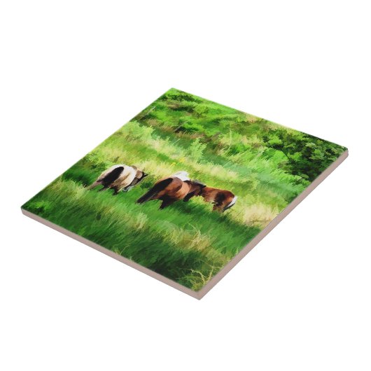 馬 タイル (側面)