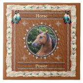 馬 – パワー – セラミックタイル (正面)