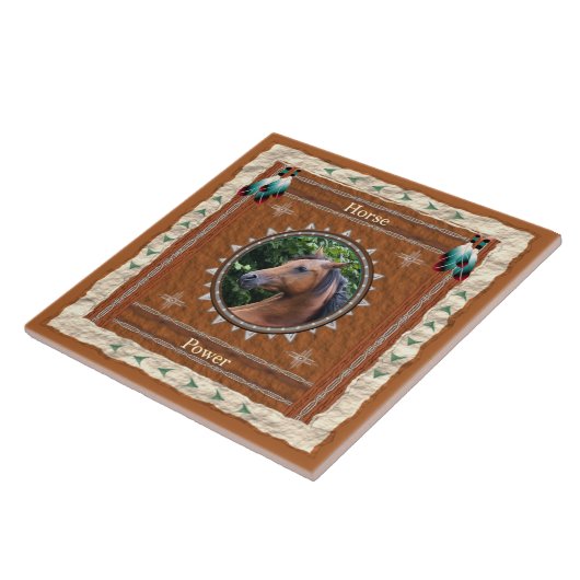 馬 – パワー – セラミックタイル (側面)