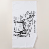 馬 ビーチタオル (正面)