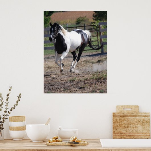 馬/ピ絵を描ン ポスター (キッチン)