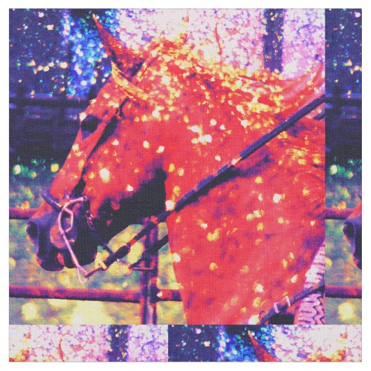 馬 ファブリック (クローズアップ)