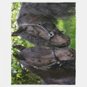 馬 フリースブランケット (正面)