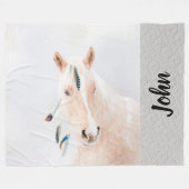 馬 フリースブランケット (正面(横))