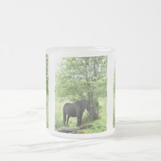 馬 フロストグラスマグカップ (中央)