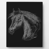 馬： ブラック フォトプラーク (正面)