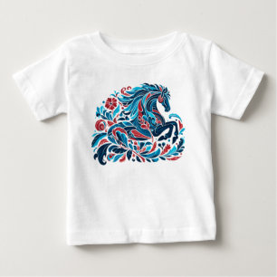 馬 ベビーTシャツ