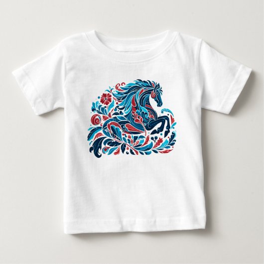 馬 ベビーTシャツ (正面)