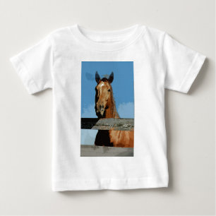 馬 ベビーTシャツ