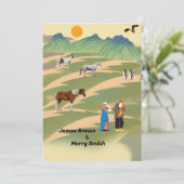 馬 ペンギン ミュージシャン タカ 自然 結婚式 招待状 (スタンド正面)