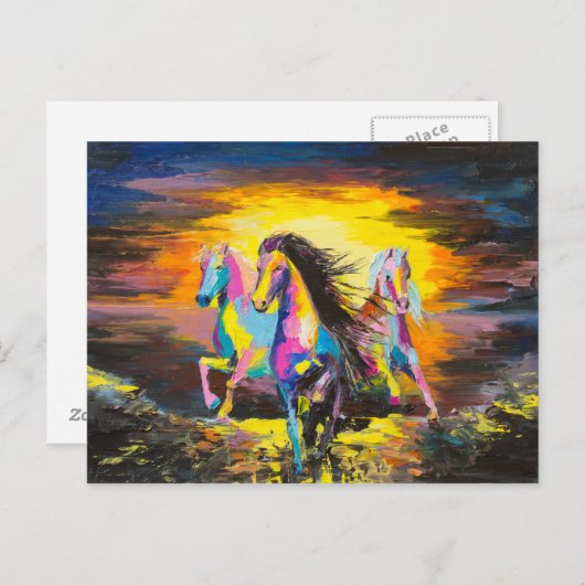 馬 ポストカード (正面/裏面)