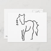 馬 ポストカード (正面/裏面)