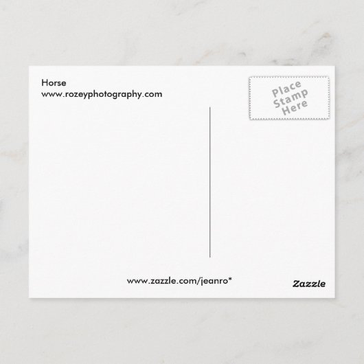 馬 ポストカード (裏面)