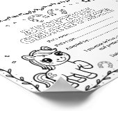 馬 ポニー ペット ぬりえ 採用 証明書 ポスター (角)