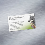 馬、マットの獣医の練習 マグネット名刺 (インサイチュ)