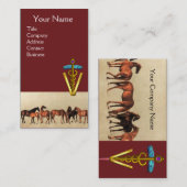 馬/マレスとフォールカドゥセウス獣医シンボル 名刺 (正面/裏面)