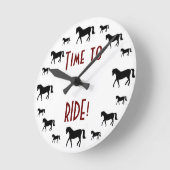 馬 ラウンド壁時計 (傾斜)