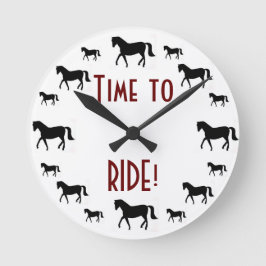 馬 ラウンド壁時計