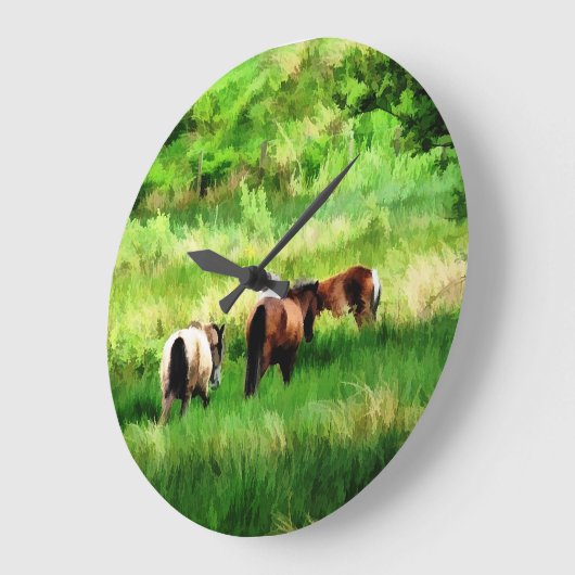 馬 ラージ壁時計 (傾斜)