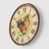馬 ラージ壁時計 (傾斜)