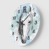 馬 ラージ壁時計 (傾斜)