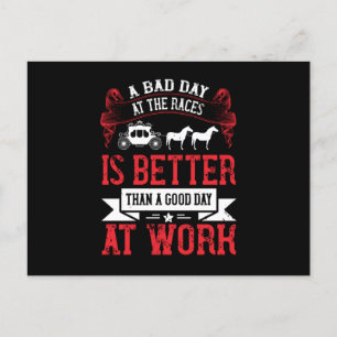 馬 – レースでの悪い日が良い ポストカード