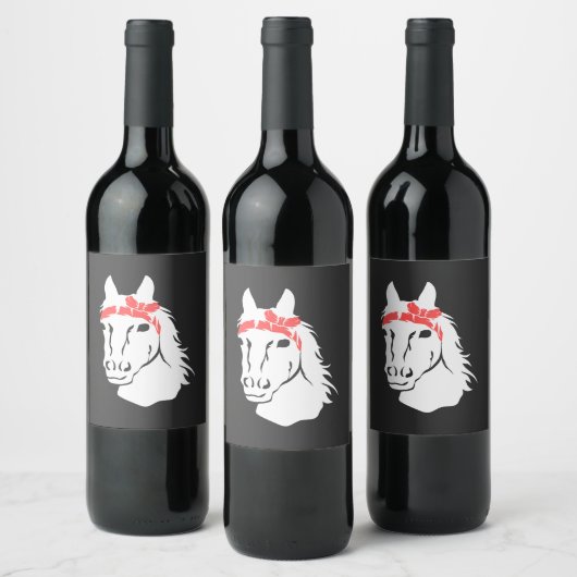 馬 ワインラベル (ボトル)