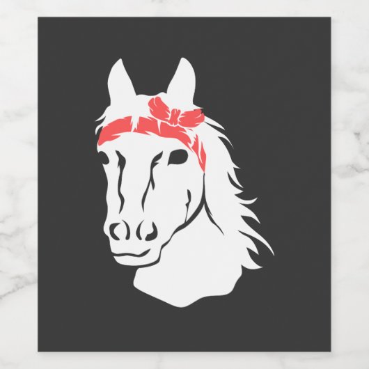 馬 ワインラベル (シングルラベル)