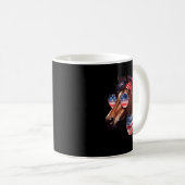 馬 七月四日 Tシャツ 女性 少女 馬 コーヒーマグカップ (正面右)