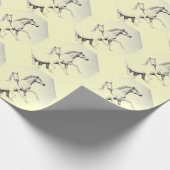 馬、乗馬の新しい ラッピングペーパー (角)