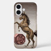 馬〔占星術の〕十二宮図動物中国の芸術iPhoneの年 Case-Mate iPhoneケース (裏面)